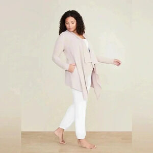 Barefoot Dreams Women’s CozyChic Ultra Lite Hi/Lo Cardi Stone SZ S/M